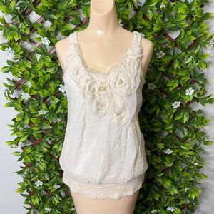 Charlotte-russe Women's Cream and White Vest